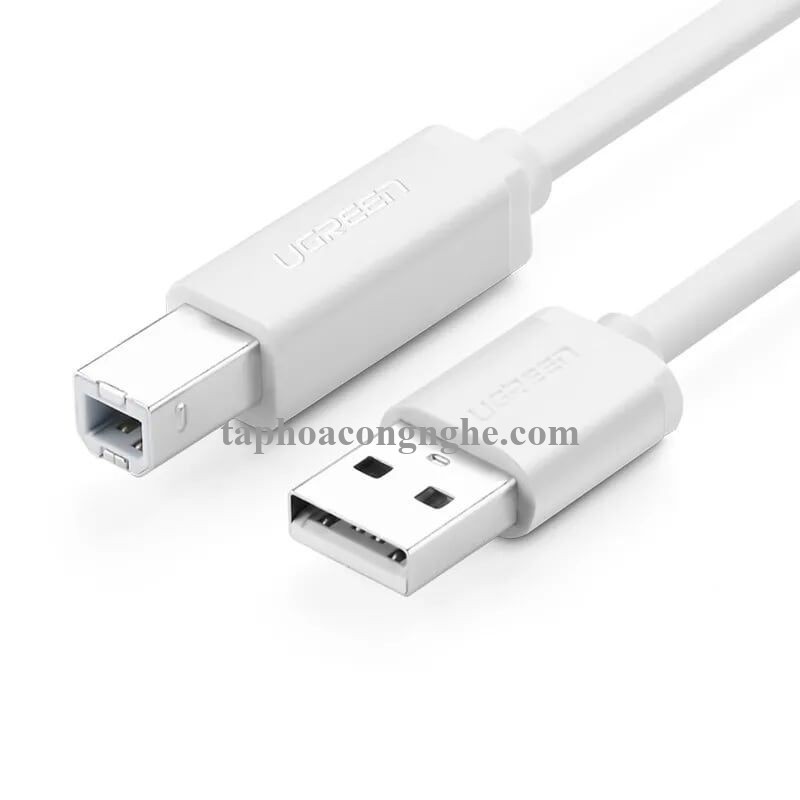 Ugreen 10482 5M màu Trắng Cáp USB 2.0 sang USB B máy in US104 30010482